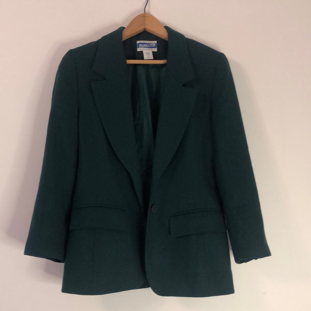 Vintage Pendleton Wool Forest Green Blazer
